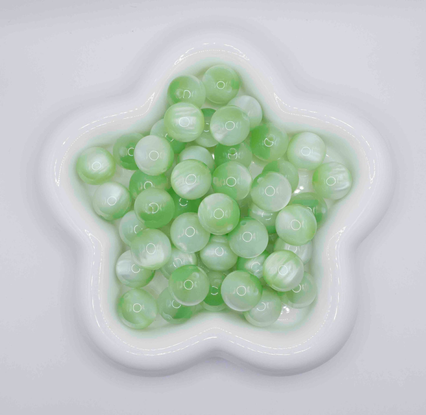 Cateye Beads - Lime Green