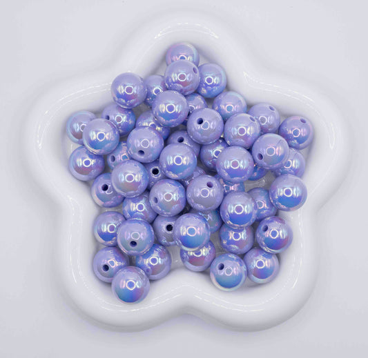 UV solid Color 16mm Beads - Purple