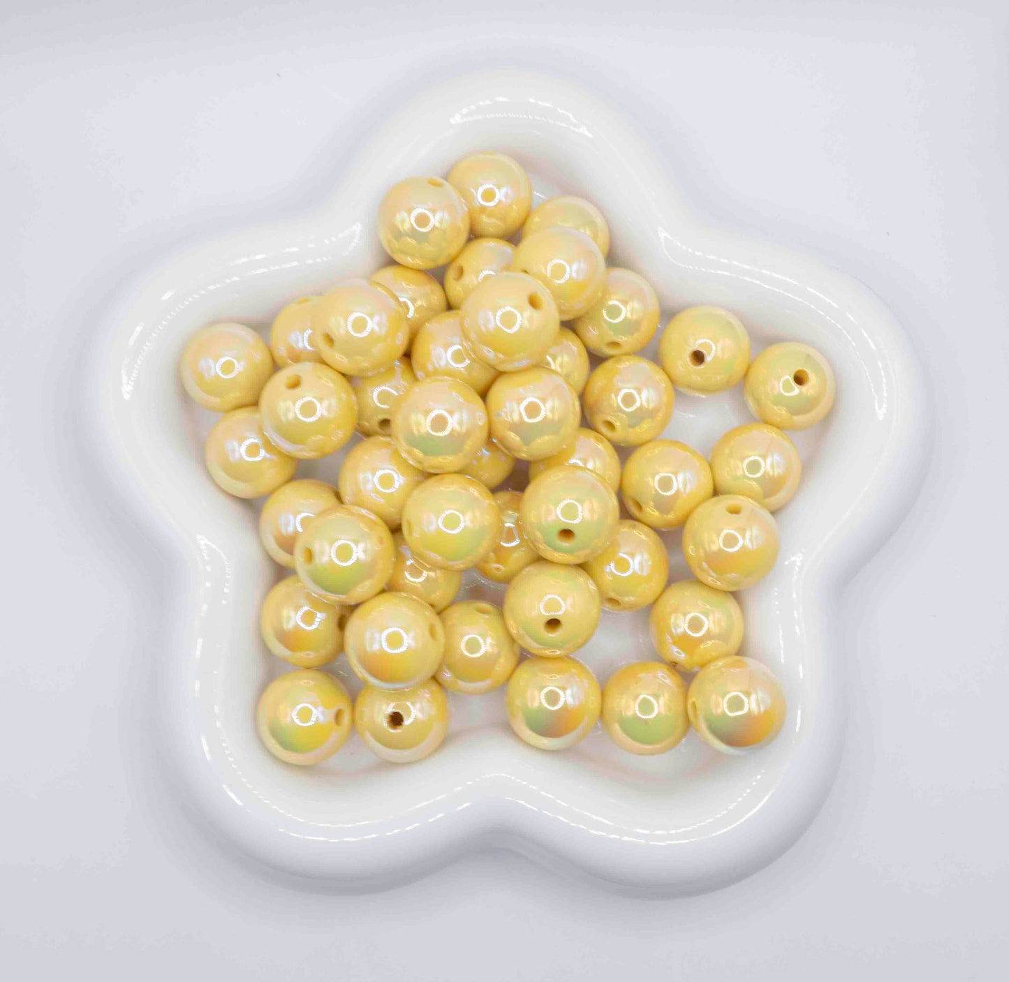 UV solid Color 16mm Beads - Yellow