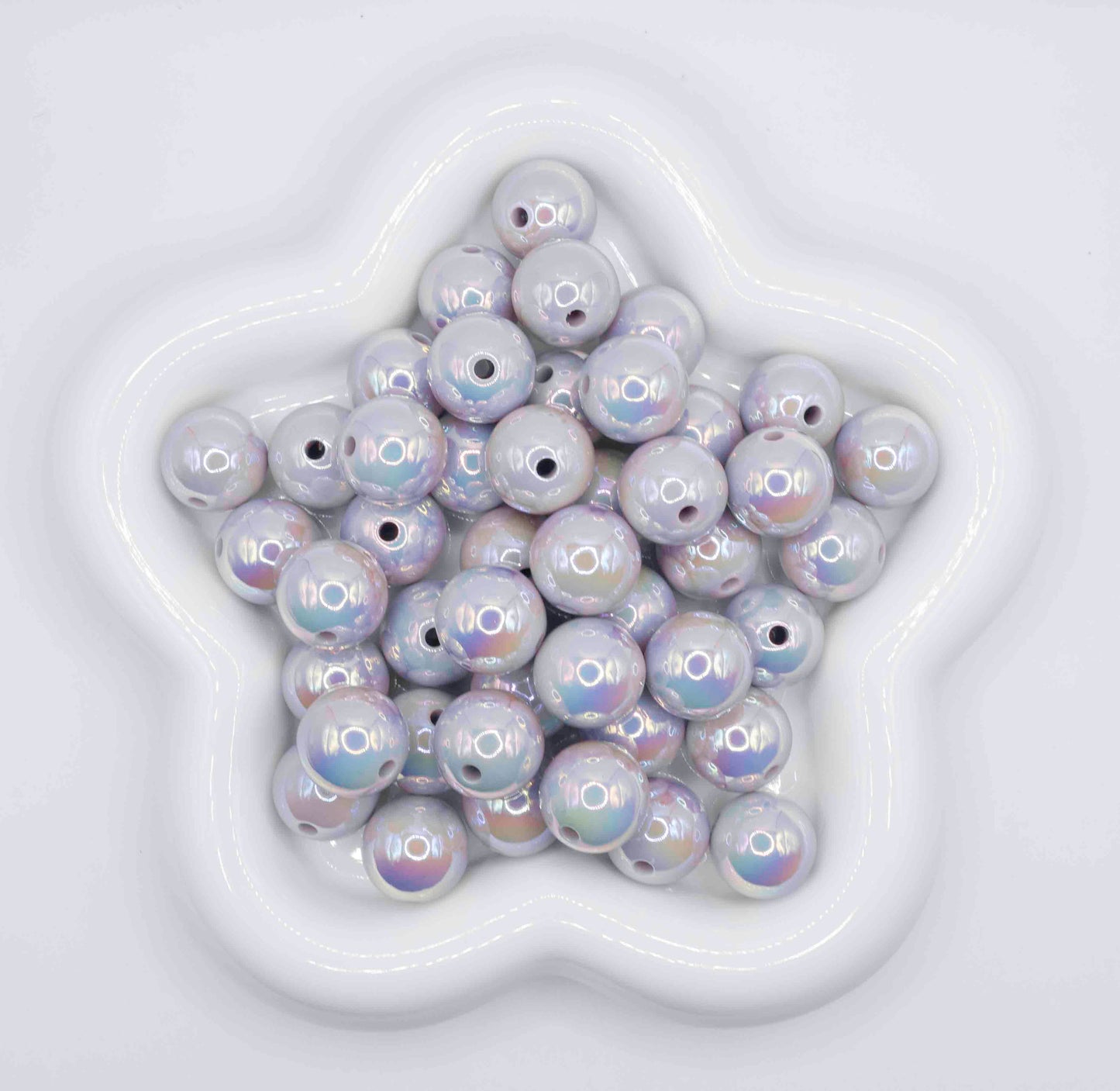 UV solid Color 16mm Beads - Grey