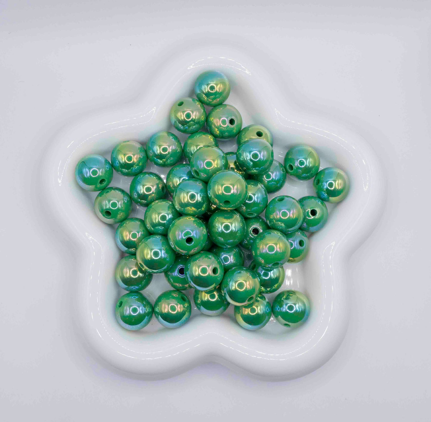 UV solid Color 16mm Beads - Green