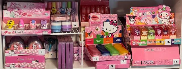 Hello Kitty Lip Gloss and Accessories