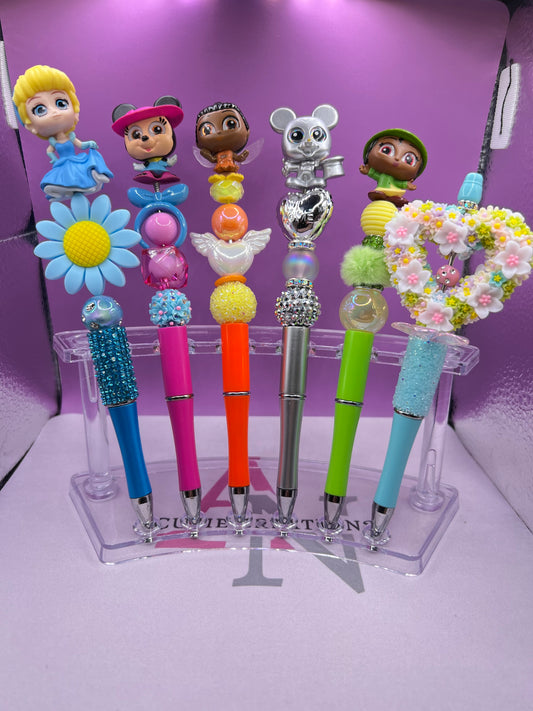 Beaded Pens with Toppers