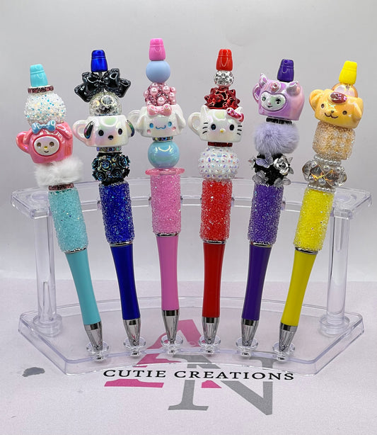 Custom HK and Friends beaded pens