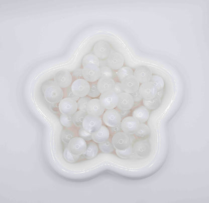 Cateye 16mm Beads - White