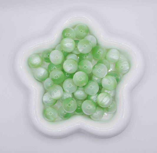 Cateye Beads - Lime Green