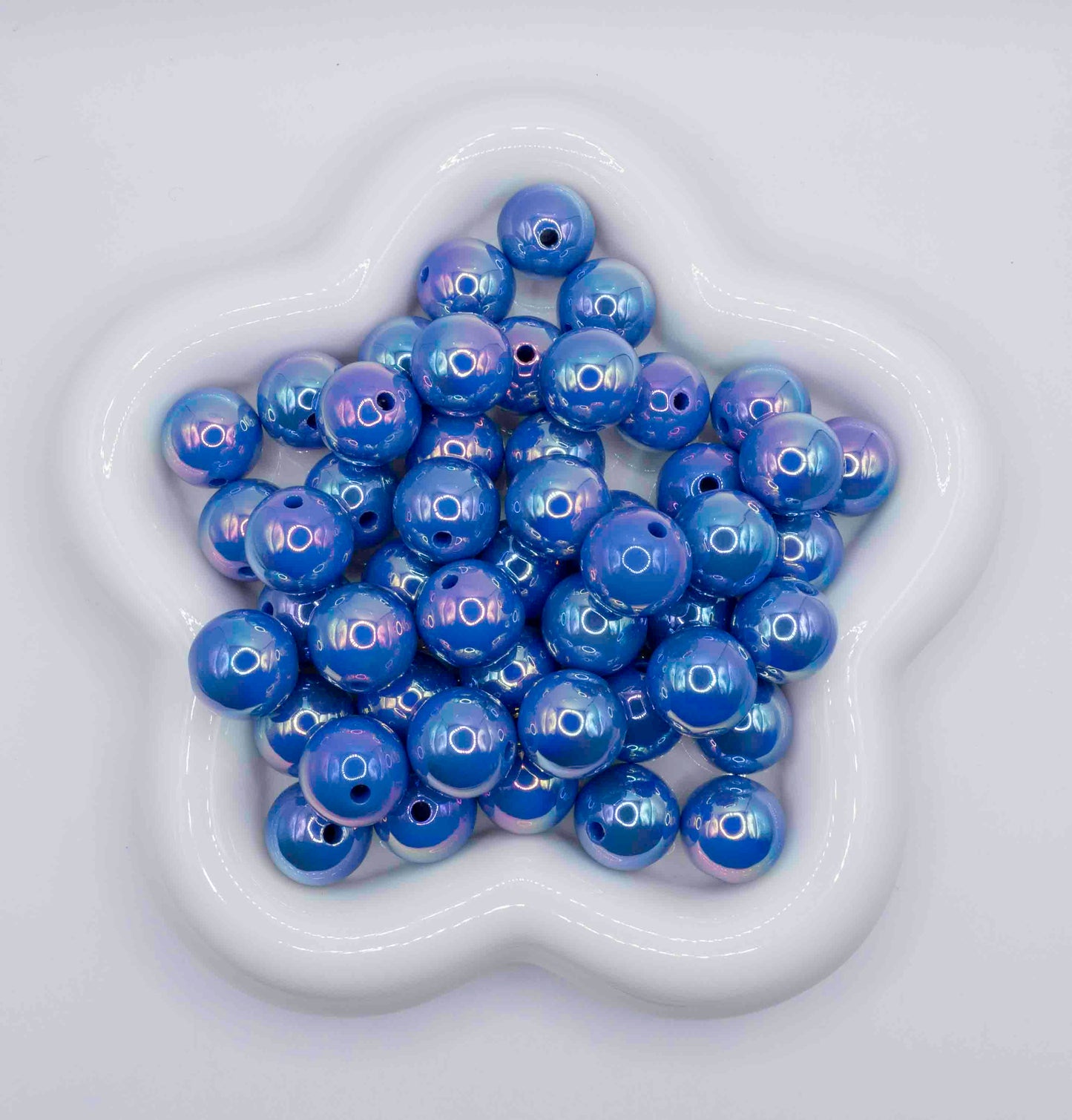 UV solid Color 16mm Beads - Blue