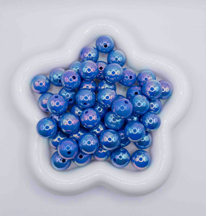 UV solid Color 16mm Beads - Blue