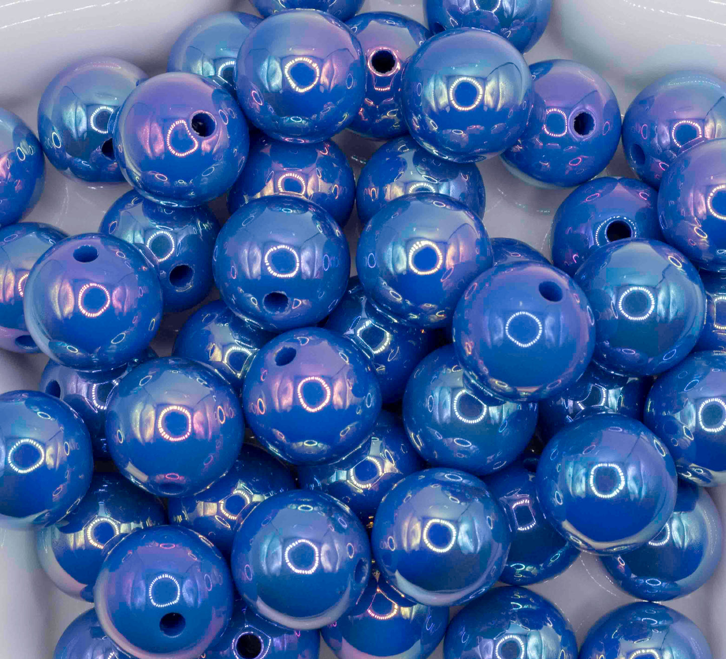 UV solid Color 16mm Beads - Blue