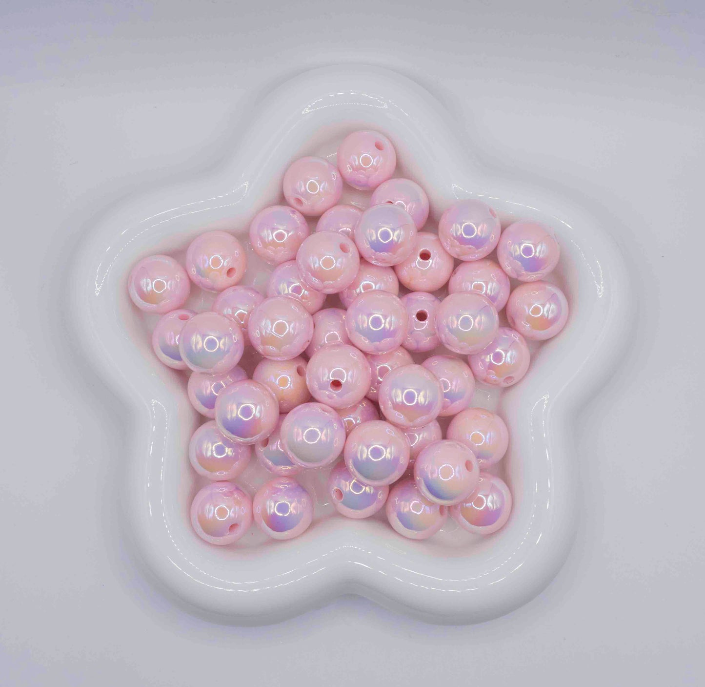 UV solid Color 16mm Beads - Baby Pink