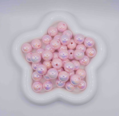 UV solid Color 16mm Beads - Baby Pink