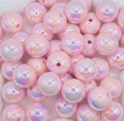 UV solid Color 16mm Beads - Baby Pink