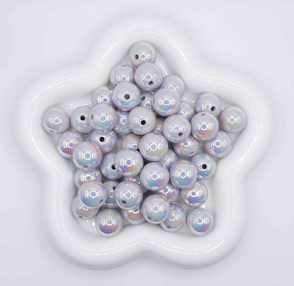 UV solid Color 16mm Beads - Grey
