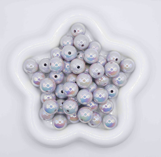 UV solid Color 16mm Beads - Grey