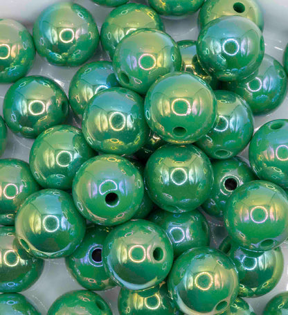 UV solid Color 16mm Beads - Green